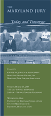 The Maryland Jury brochure cover