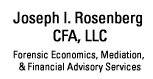 Silver Sponsor: Joseph I. Rosenberg, CFA, LLC provides Forensic Economics, Mediation, and Financial Advisory Services
