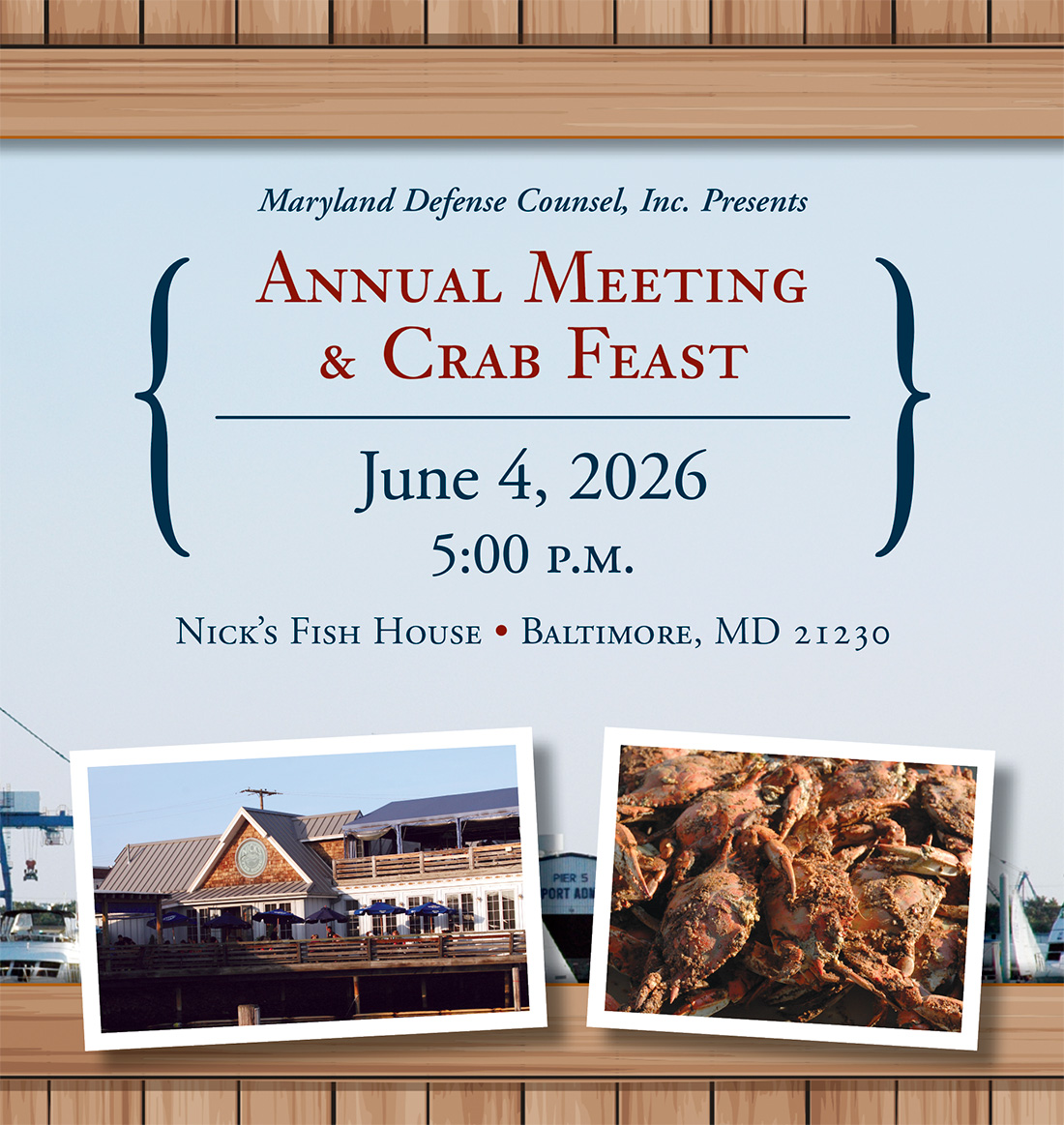 MDC Annual Meeting and Crab Feast: June 4, 2026. Click to Register.