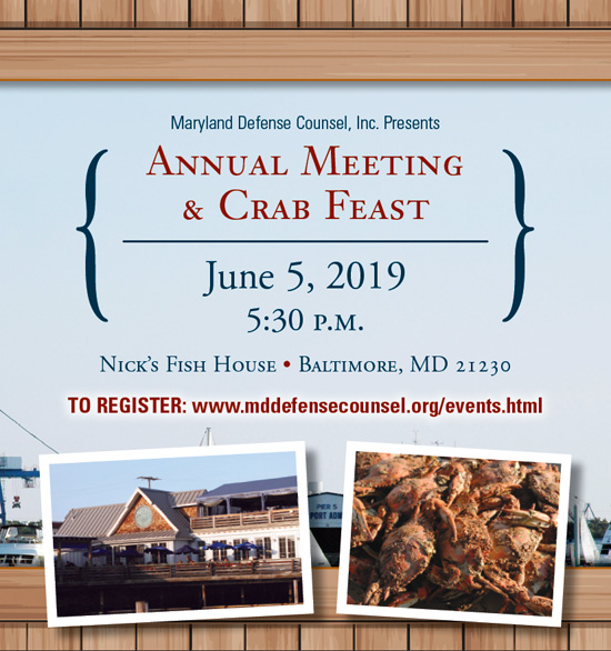 MDC Crab Feast — June 5, 2019, 5:30pm